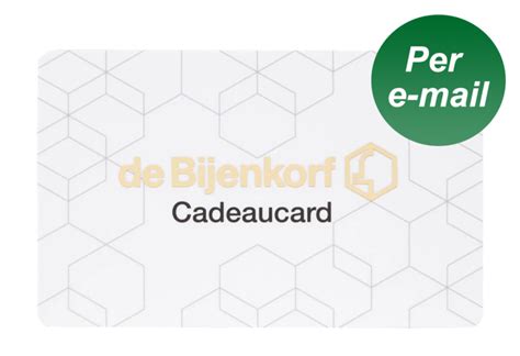 bijenkorf digitale cadeaucard.